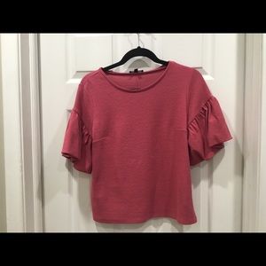 Express puff sleeve pink blouse